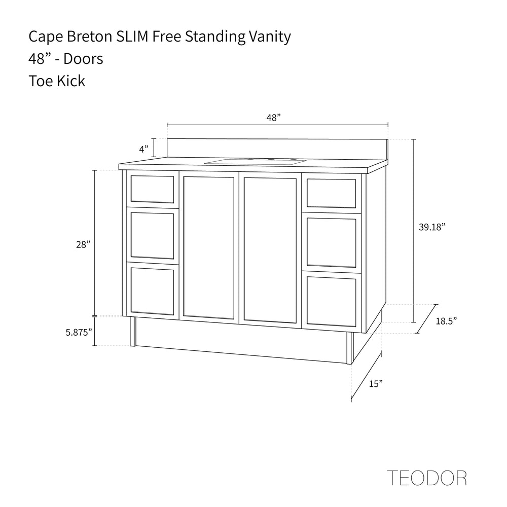 
                  
                    Cape Breton SLIM 48" Mid Century Oak Bathroom Vanity
                  
                