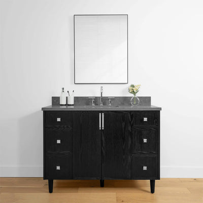 Cape Breton 48" Blackened Oak Bathroom Vanity - Teodor Vanities United States