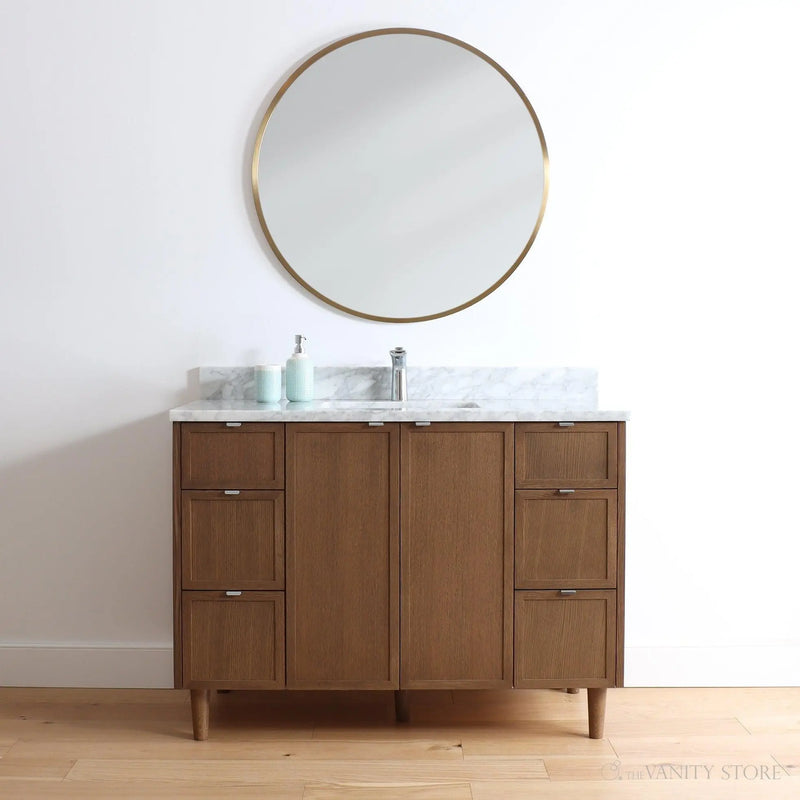 Cape Breton 48" Mid Century Oak Bathroom Vanity - Teodor Vanities United States