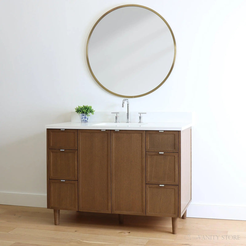 Cape Breton 48" Mid Century Oak Bathroom Vanity - Teodor Vanities United States