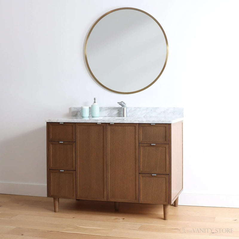 Cape Breton 48" Mid Century Oak Bathroom Vanity - Teodor Vanities United States