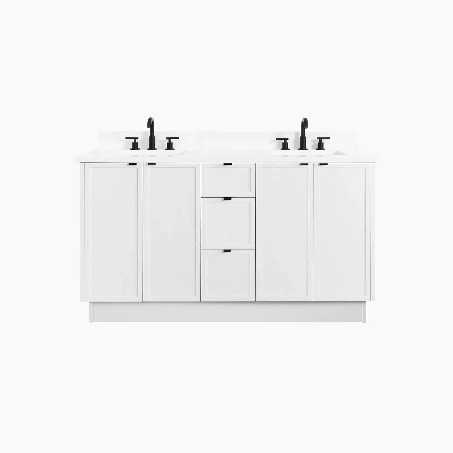
                  
                    Cape Breton SLIM 60" Satin White Bathroom Vanity, Double Sink
                  
                