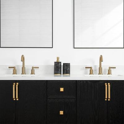 Cape Breton 60" Blackened Oak Bathroom Vanity, Double Sink - Teodor Vanities United States