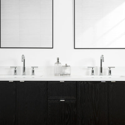 Cape Breton 60" Blackened Oak Bathroom Vanity, Double Sink - Teodor Vanities United States