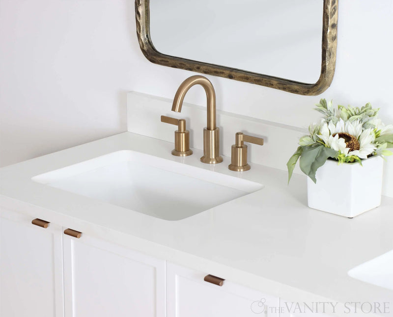 Cape Breton 60" Satin White Bathroom Vanity, Double Sink - Teodor Vanities United States