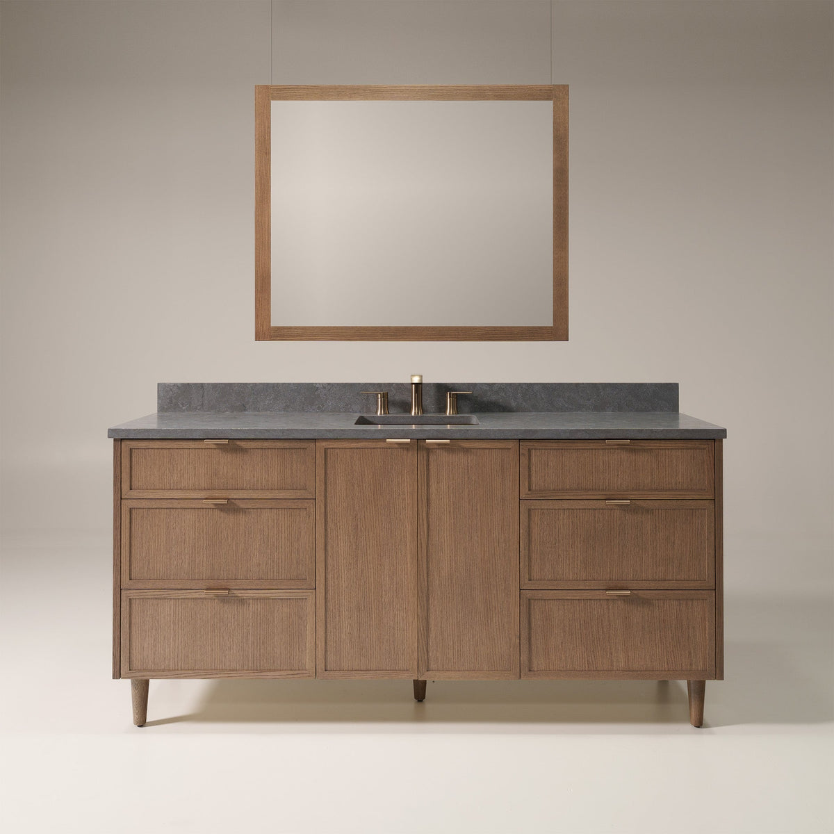Cape Breton SLIM 72" Mid Century Oak Bathroom Vanity Teodor Bathroom Vanity United States
