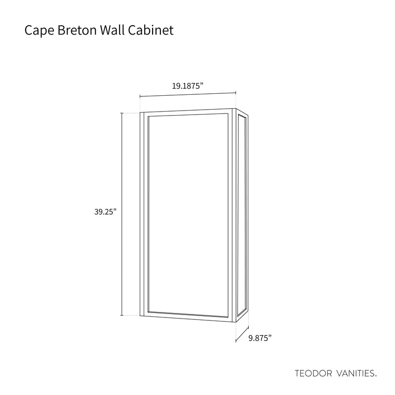 Cape Breton, Teodor® Mid Century Oak Wall Cabinet