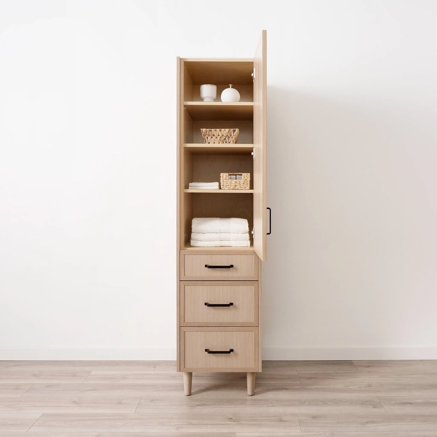 Cape Breton White Oak Linen Cabinet