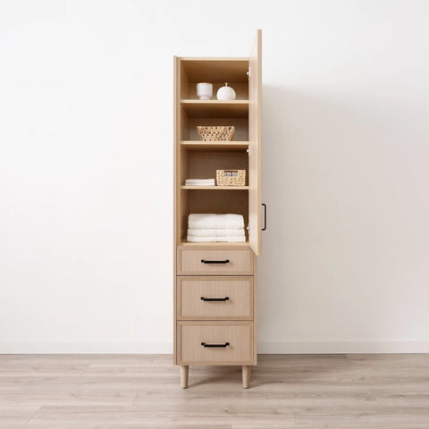 Cape Breton White Oak Linen Cabinet