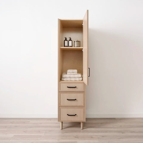 Cape Breton White Oak Linen Cabinet