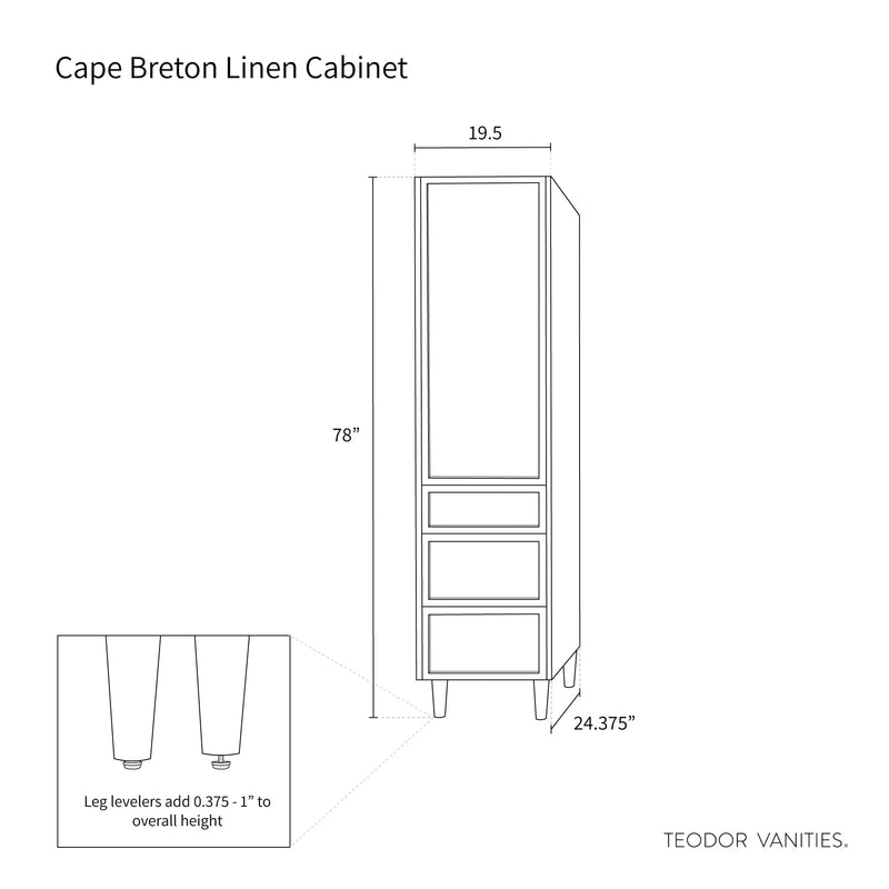 Cape Breton Mid Century Oak Linen Cabinet