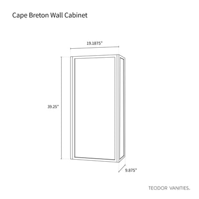 Cape Breton Mid Century Oak Wall Cabinet - Teodor Vanities United States