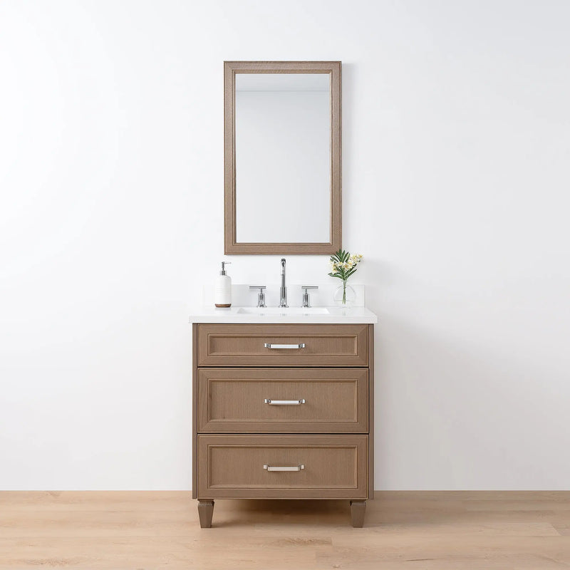 Davenport 30" Almond Coast Bathroom Vanity - Teodor Vanities United States