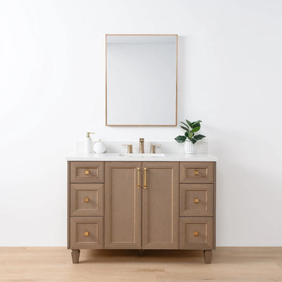 Davenport 48" Almond Coast Bathroom Vanity - Teodor Vanities United States