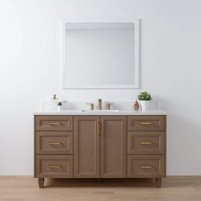 Davenport 60" Almond Coast Bathroom Vanity - Teodor Vanities United States