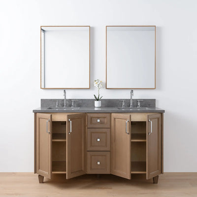 Davenport 60" Almond Coast Bathroom Vanity, Double Sink - Teodor Vanities United States