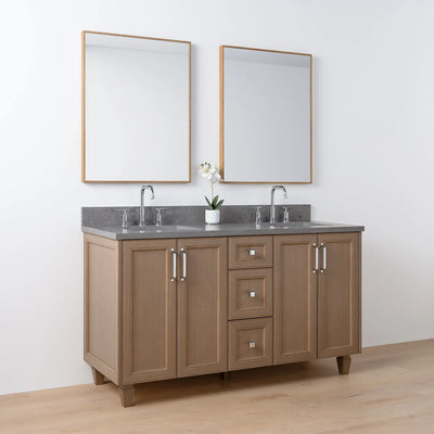 Davenport 60" Almond Coast Bathroom Vanity, Double Sink - Teodor Vanities United States