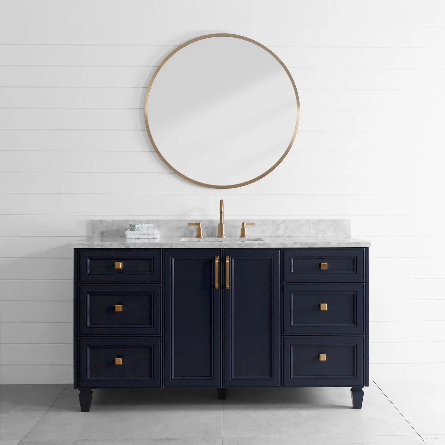 Davenport 60" Pacific Blue Bathroom Vanity - Teodor Vanities United States