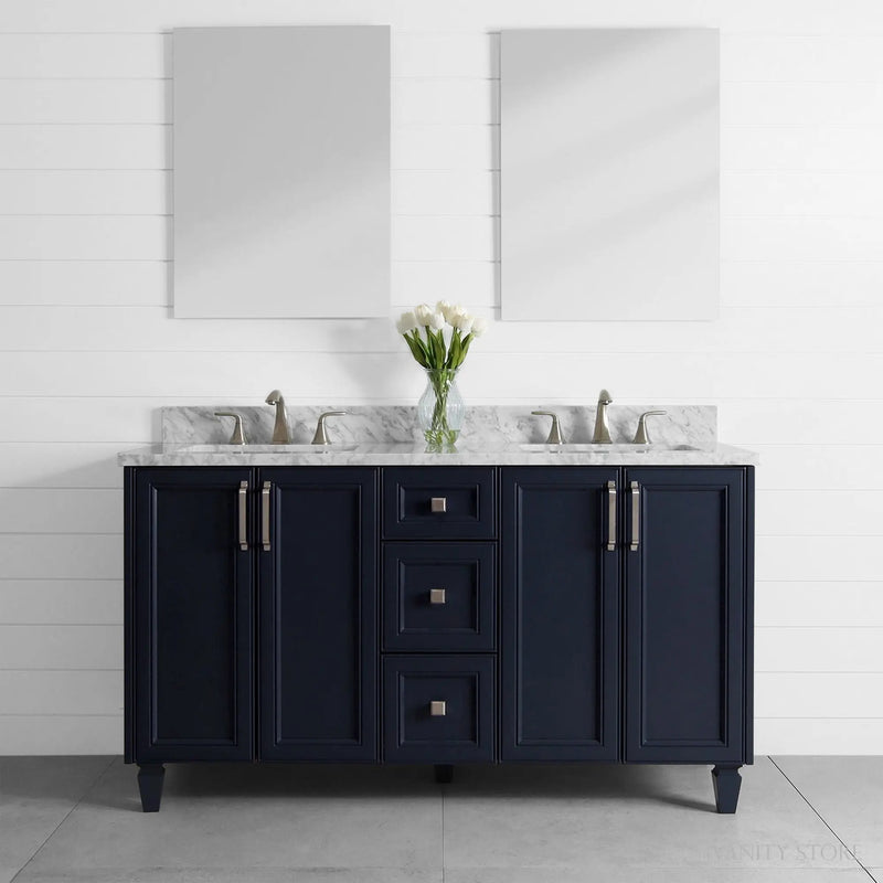 Davenport 60" Pacific Blue Bathroom Vanity, Double Sink - Teodor Vanities United States