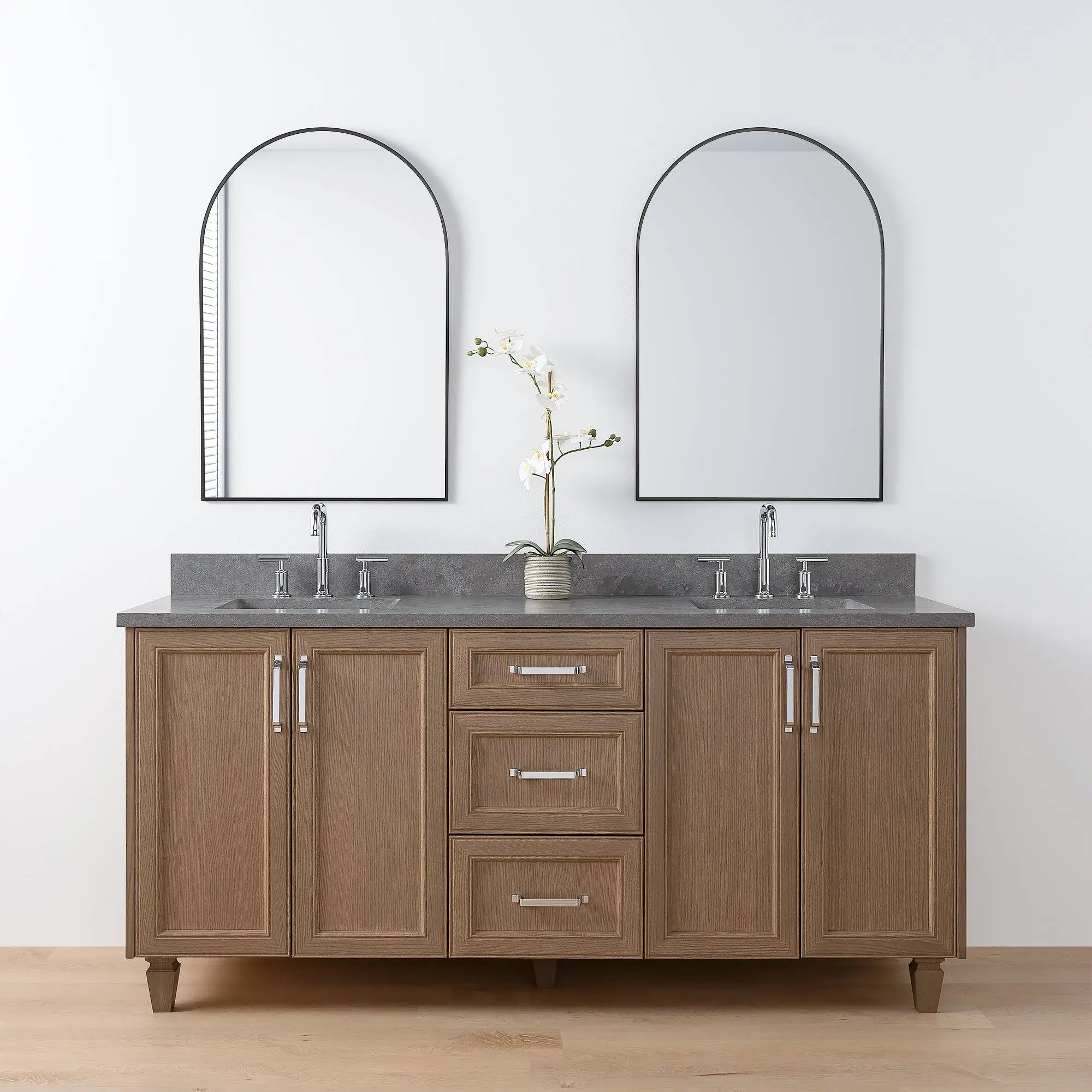 Davenport 72" Almond Coast Bathroom Vanity, Double Sink - Teodor Vanities United States