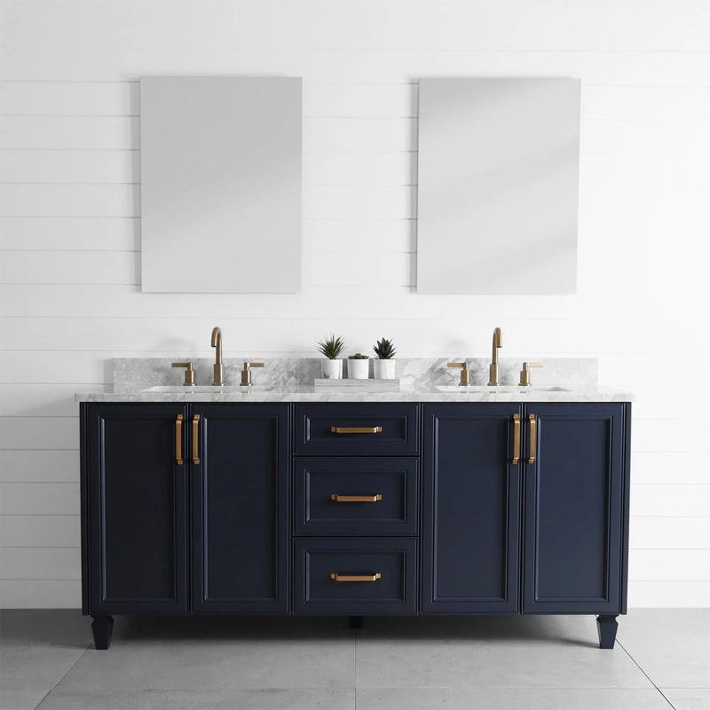 Davenport 72" Pacific Blue Bathroom Vanity, Double Sink - Teodor Vanities United States