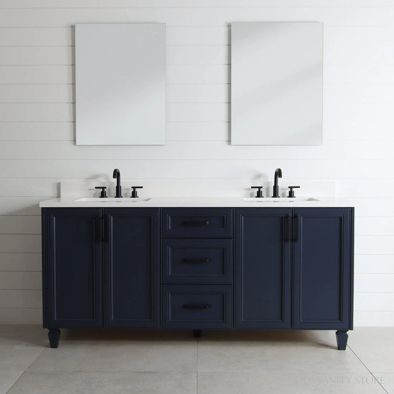 Davenport 72" Pacific Blue Bathroom Vanity, Double Sink - Teodor Vanities United States