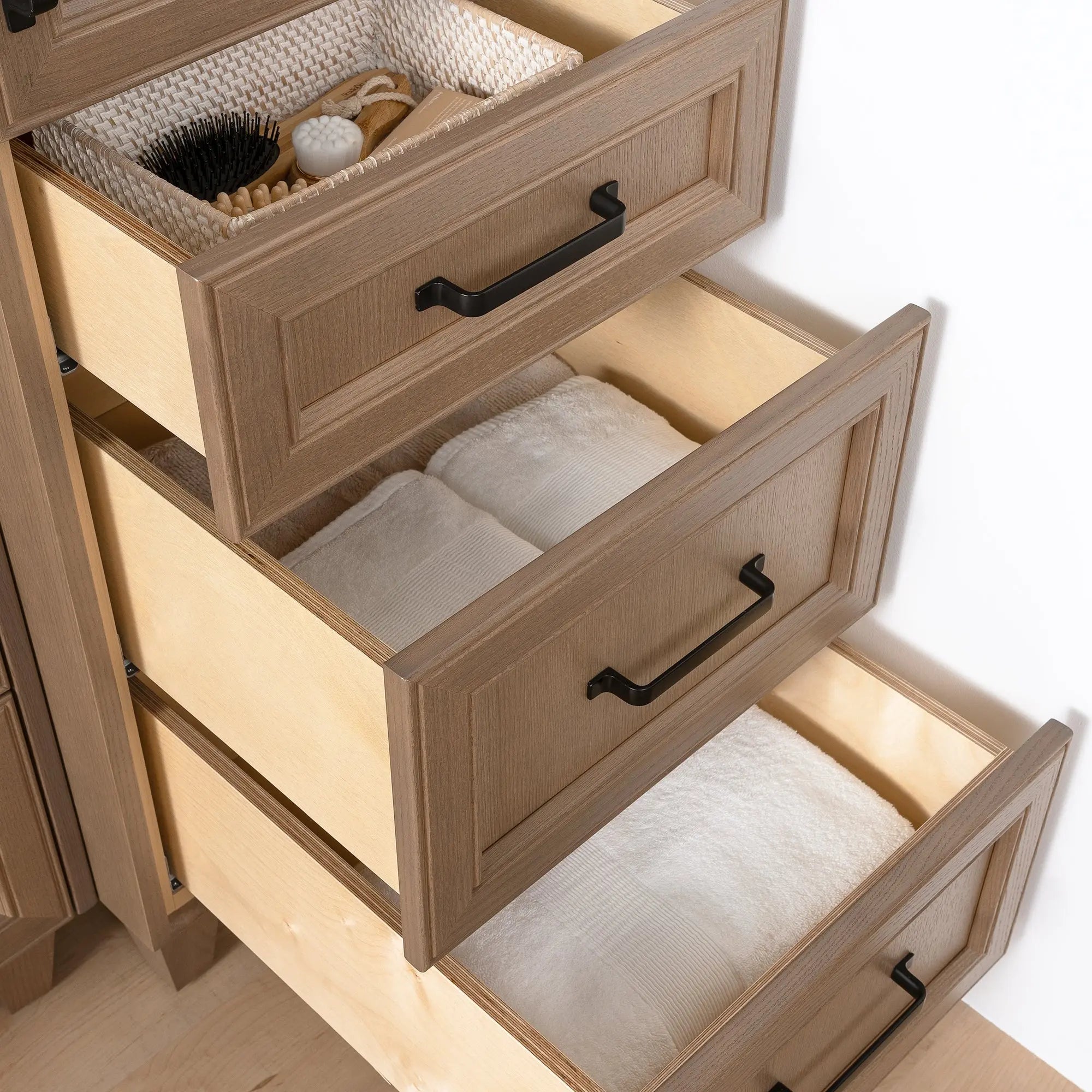 Davenport Almond Coast Linen Cabinet - Teodor Vanities United