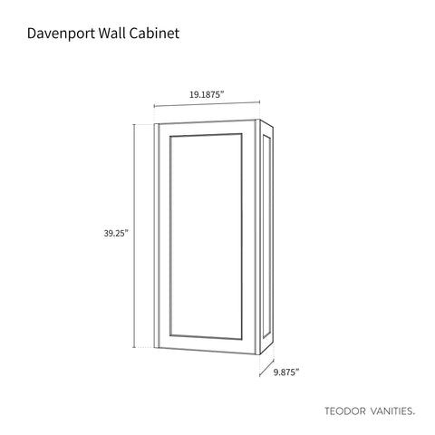 Davenport Almond Coast Wall Cabinet - Teodor Vanities United States