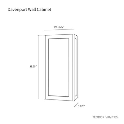 Davenport Almond Coast Wall Cabinet - Teodor Vanities United States