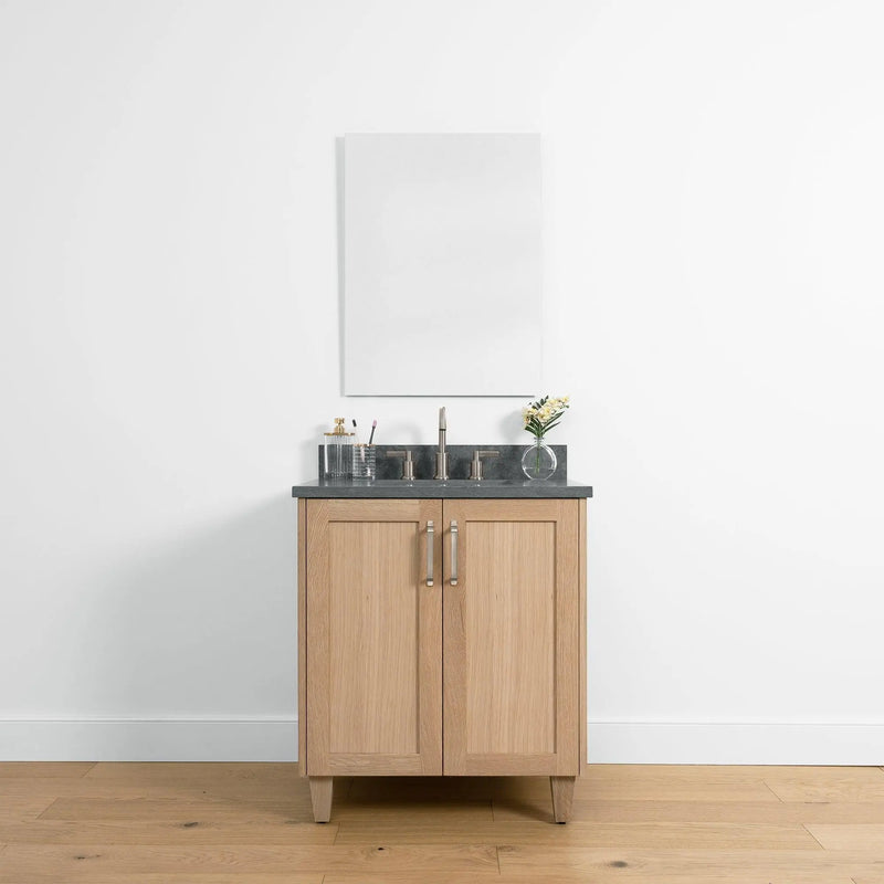 Bridgeport 30" White Oak Bathroom Vanity w/ Doors