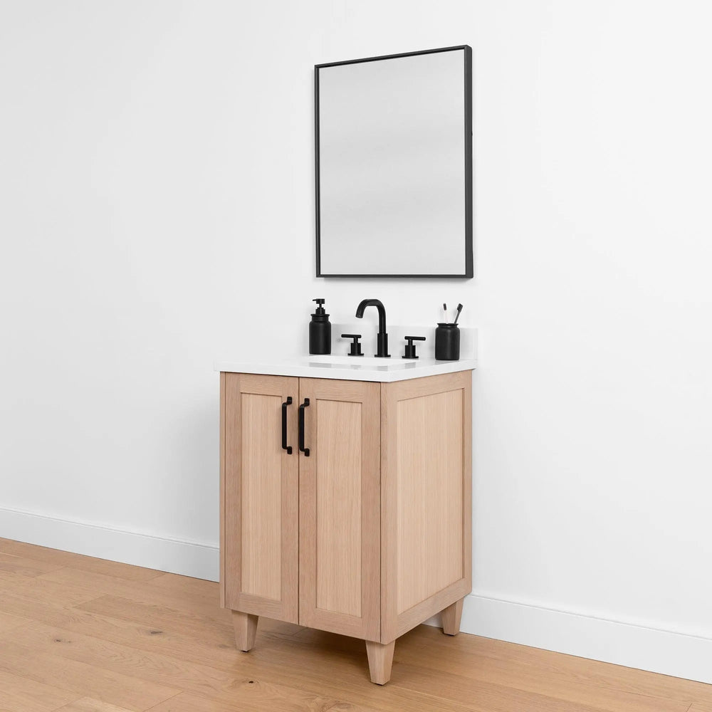 
                  
                    Bridgeport 24" White Oak Bathroom Vanity w/ Doors - Teodor Vanities United States
                  
                