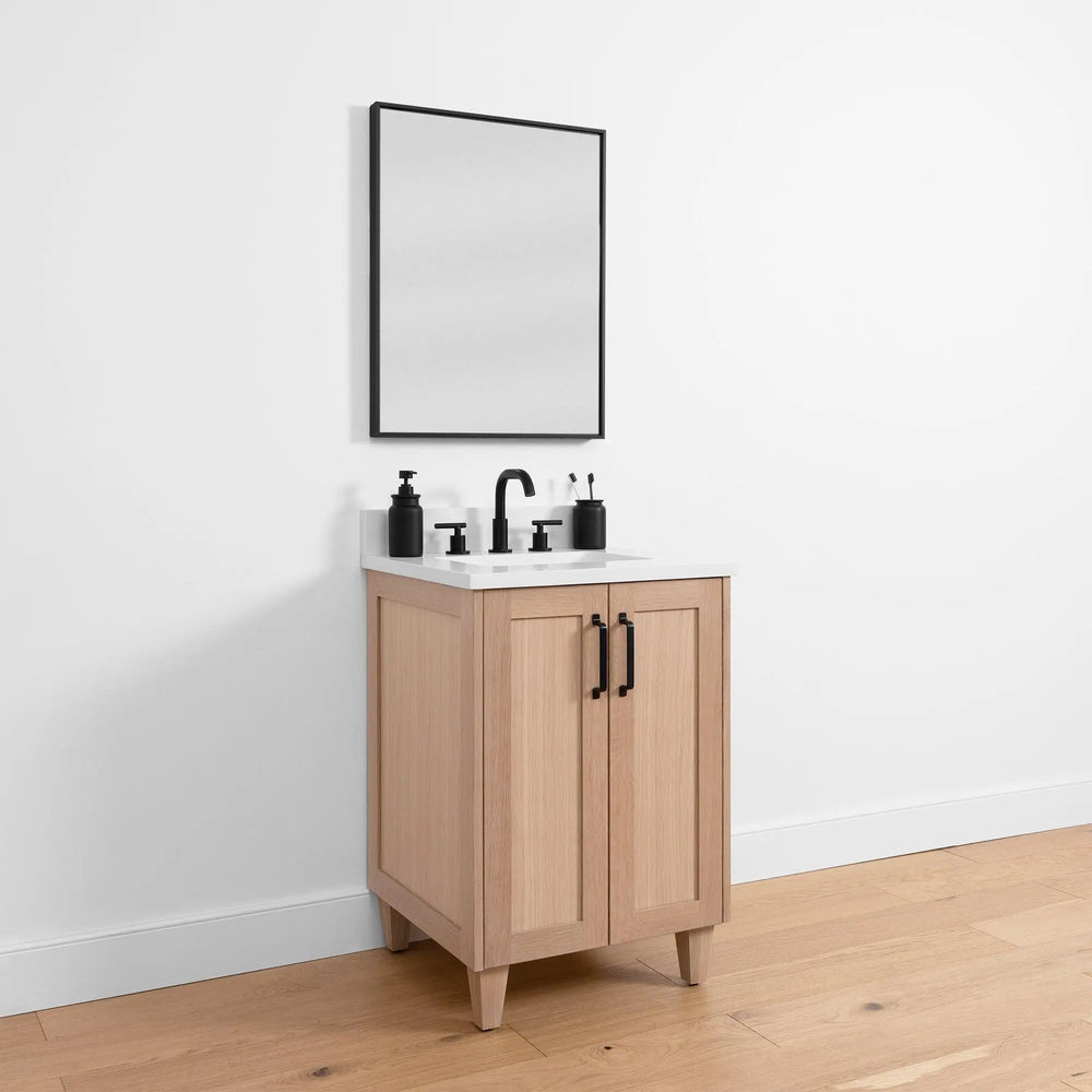 
                  
                    Bridgeport 24" White Oak Bathroom Vanity w/ Doors - Teodor Vanities United States
                  
                