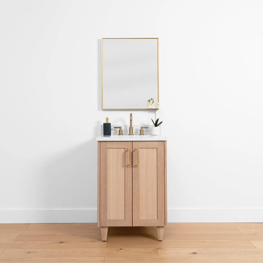 
                  
                    Bridgeport 24" White Oak Bathroom Vanity w/ Doors - Teodor Vanities United States
                  
                