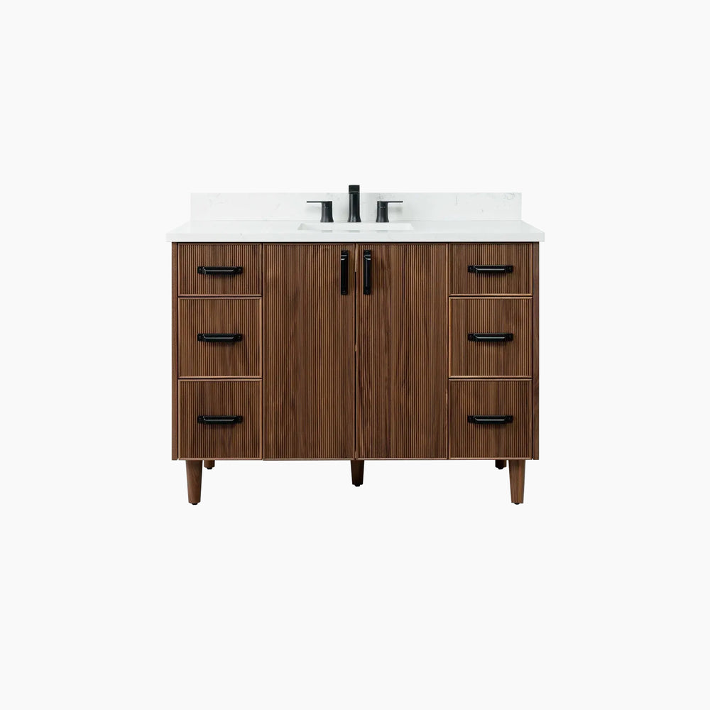 Malibu 48" American Black Walnut Bathroom Vanity