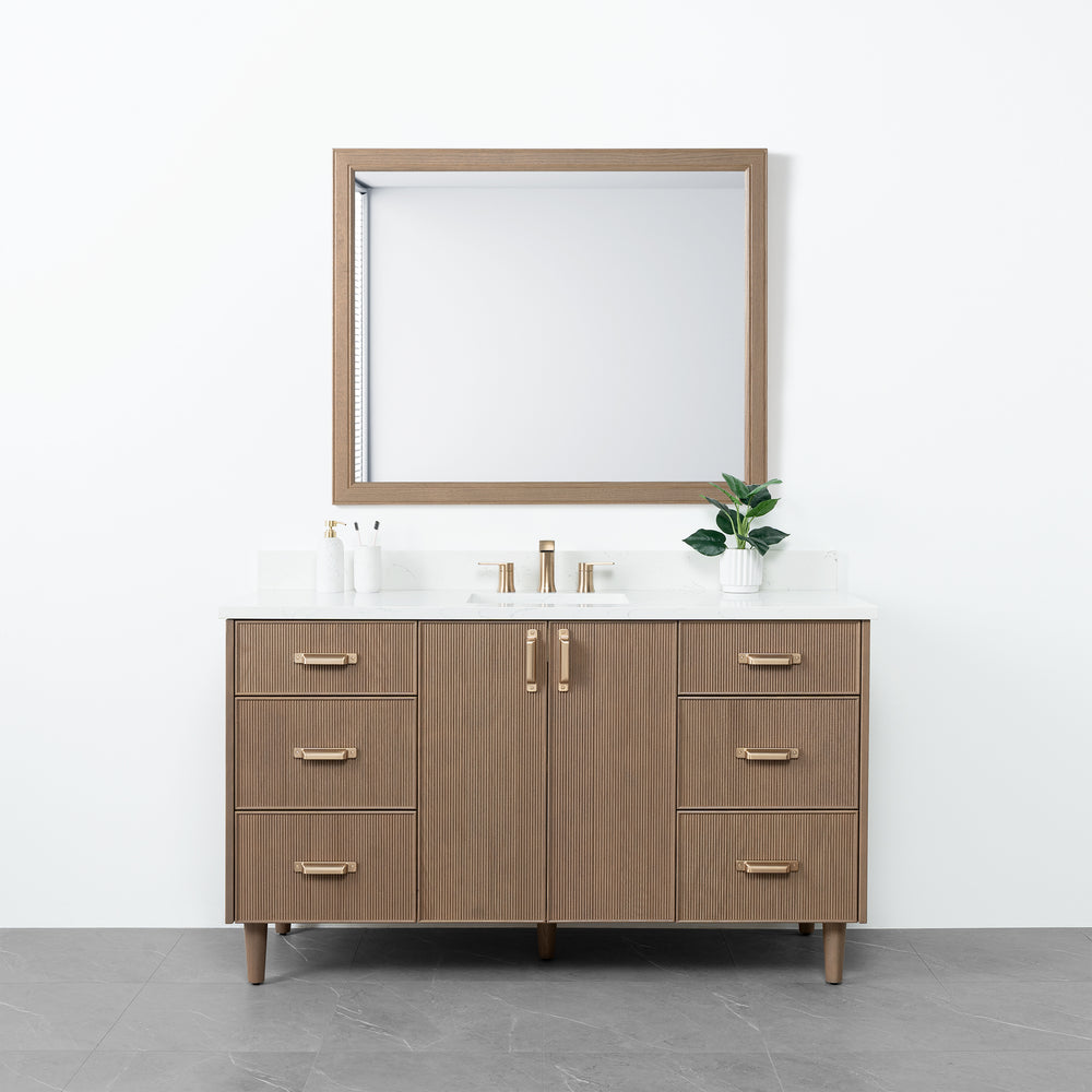 
                  
                    Malibu 60" Almond Coast Bathroom Vanity - Teodor Vanities United States
                  
                