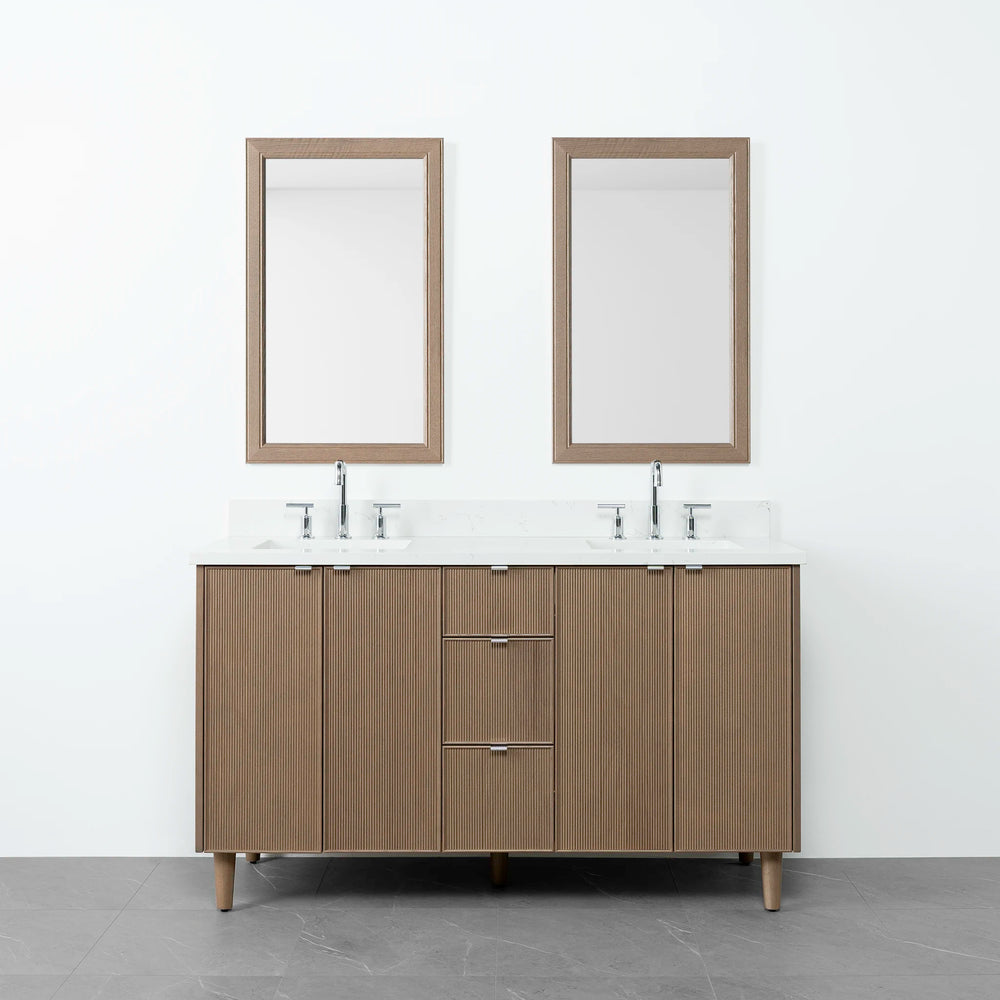 
                  
                    Malibu 60" Almond Coast Bathroom Vanity, Double Sink - Teodor Vanities United States
                  
                