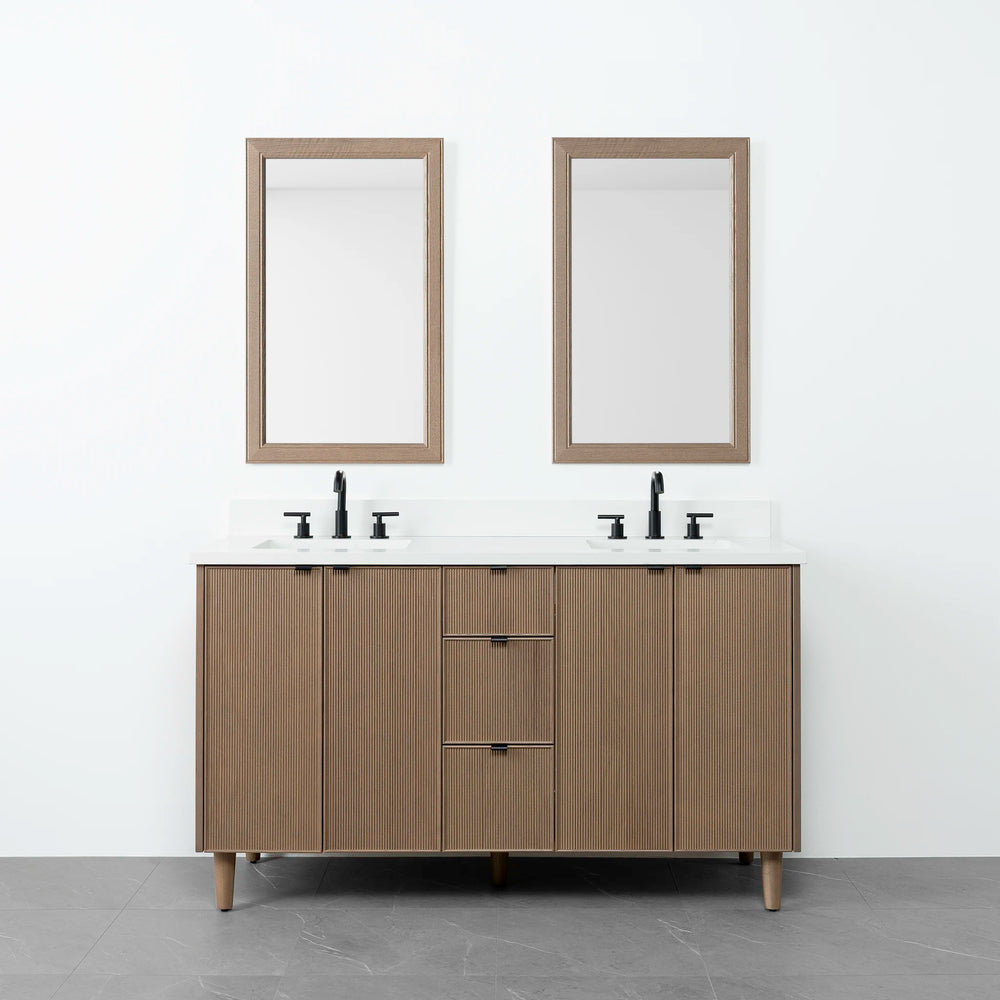 
                  
                    Malibu 60" Almond Coast Bathroom Vanity, Double Sink - Teodor Vanities United States
                  
                