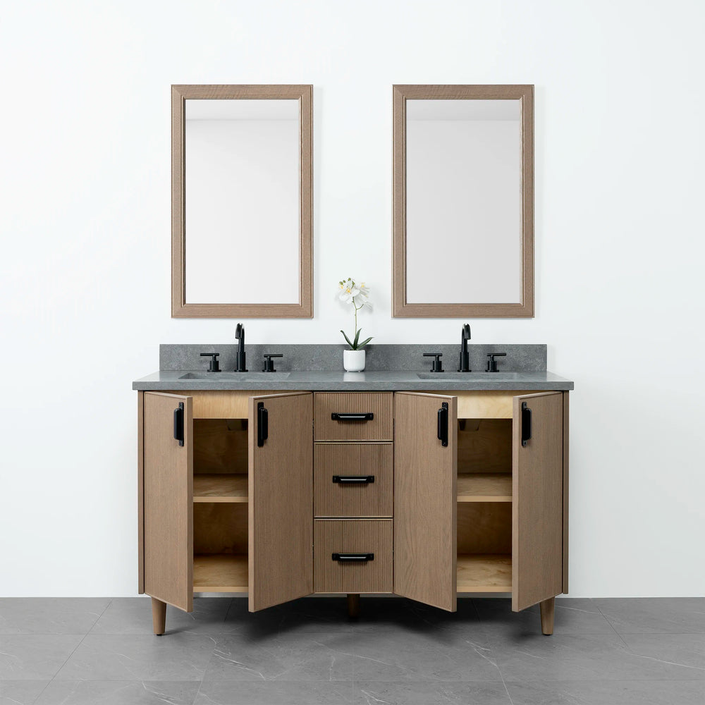 
                  
                    Malibu 60" Almond Coast Bathroom Vanity, Double Sink - Teodor Vanities United States
                  
                