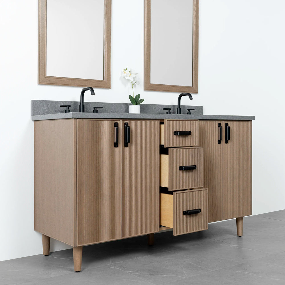 
                  
                    Malibu 60" Almond Coast Bathroom Vanity, Double Sink - Teodor Vanities United States
                  
                