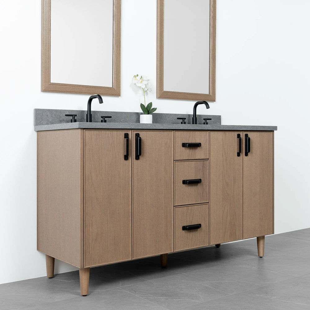 
                  
                    Malibu 60" Almond Coast Bathroom Vanity, Double Sink - Teodor Vanities United States
                  
                