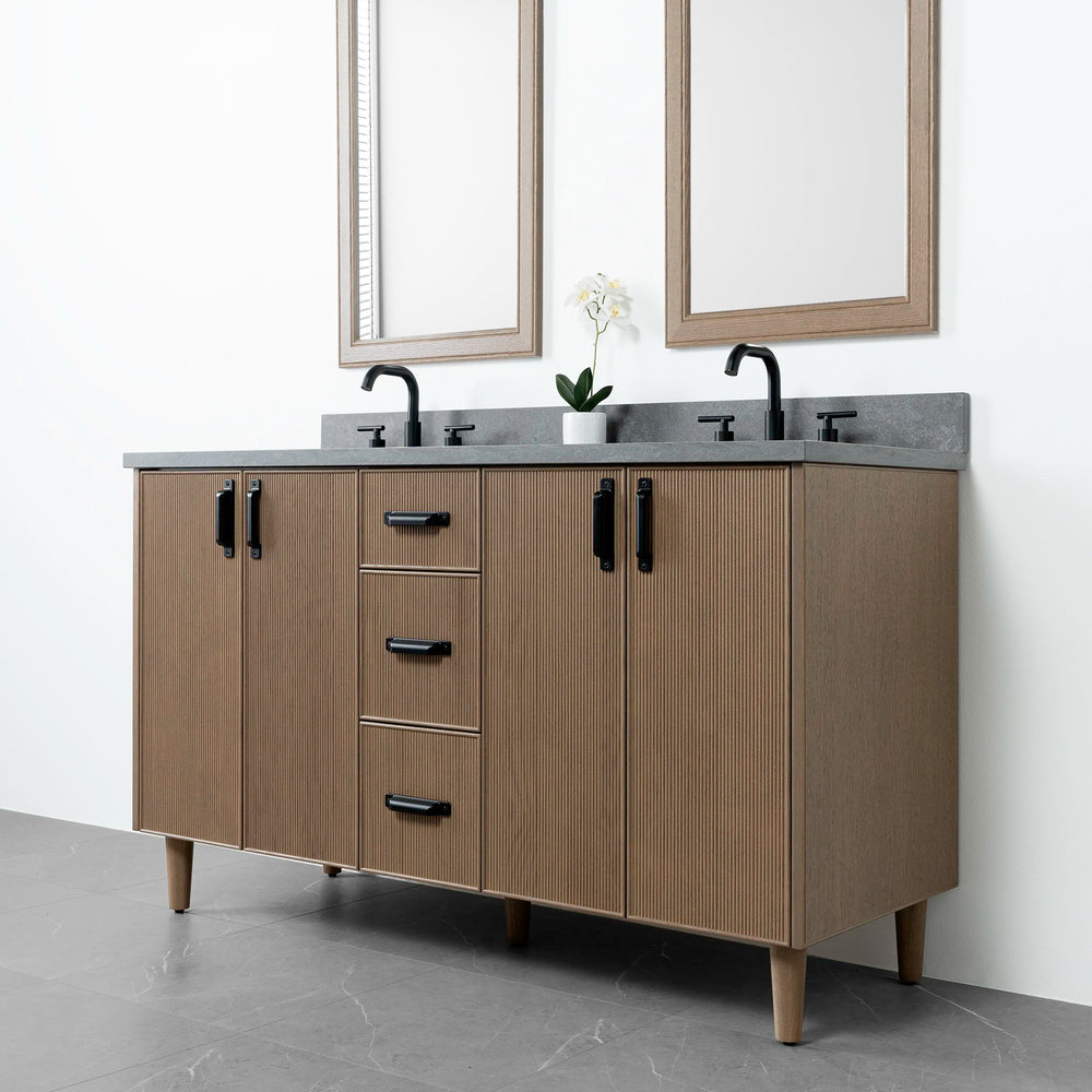 
                  
                    Malibu 60" Almond Coast Bathroom Vanity, Double Sink - Teodor Vanities United States
                  
                