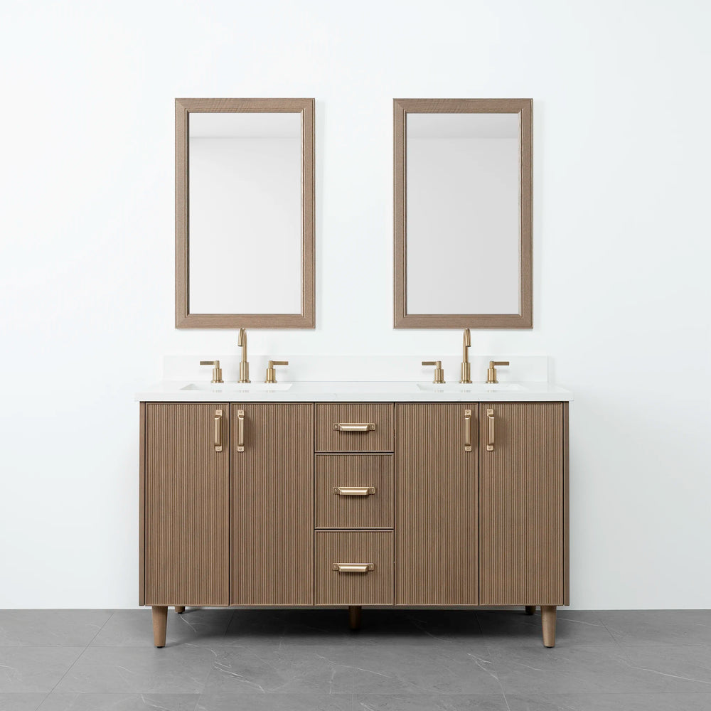 
                  
                    Malibu 60" Almond Coast Bathroom Vanity, Double Sink - Teodor Vanities United States
                  
                