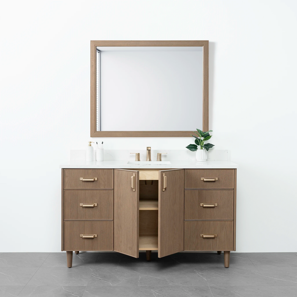 
                  
                    Malibu 60" Almond Coast Bathroom Vanity - Teodor Vanities United States
                  
                