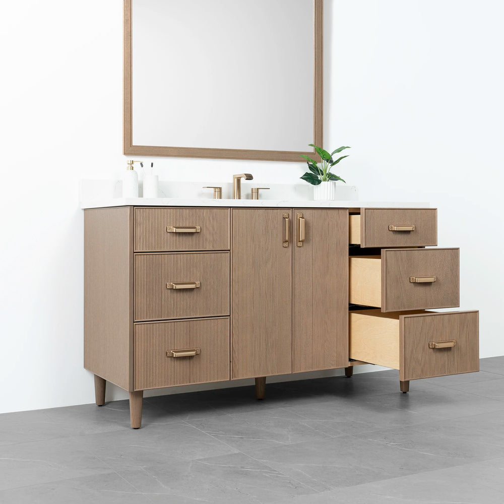 
                  
                    Malibu 60" Almond Coast Bathroom Vanity - Teodor Vanities United States
                  
                