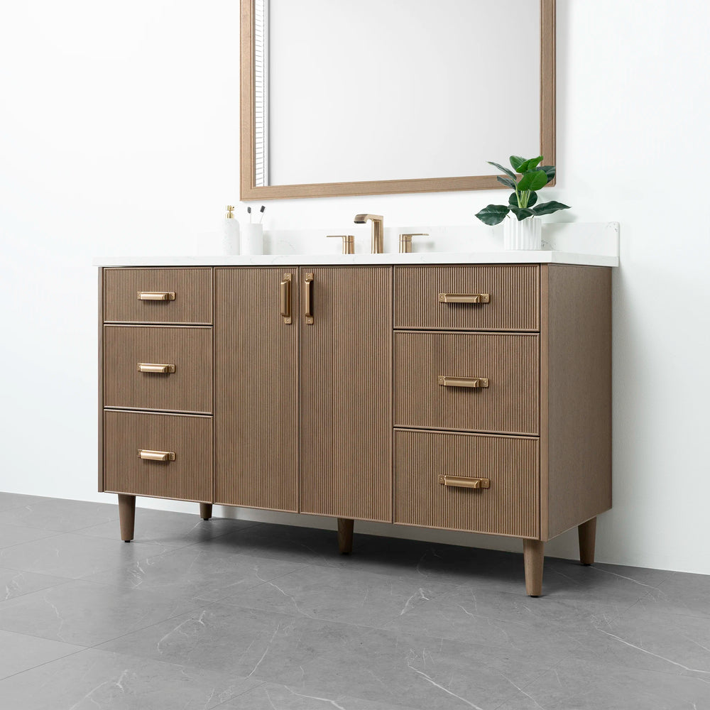 
                  
                    Malibu 60" Almond Coast Bathroom Vanity - Teodor Vanities United States
                  
                