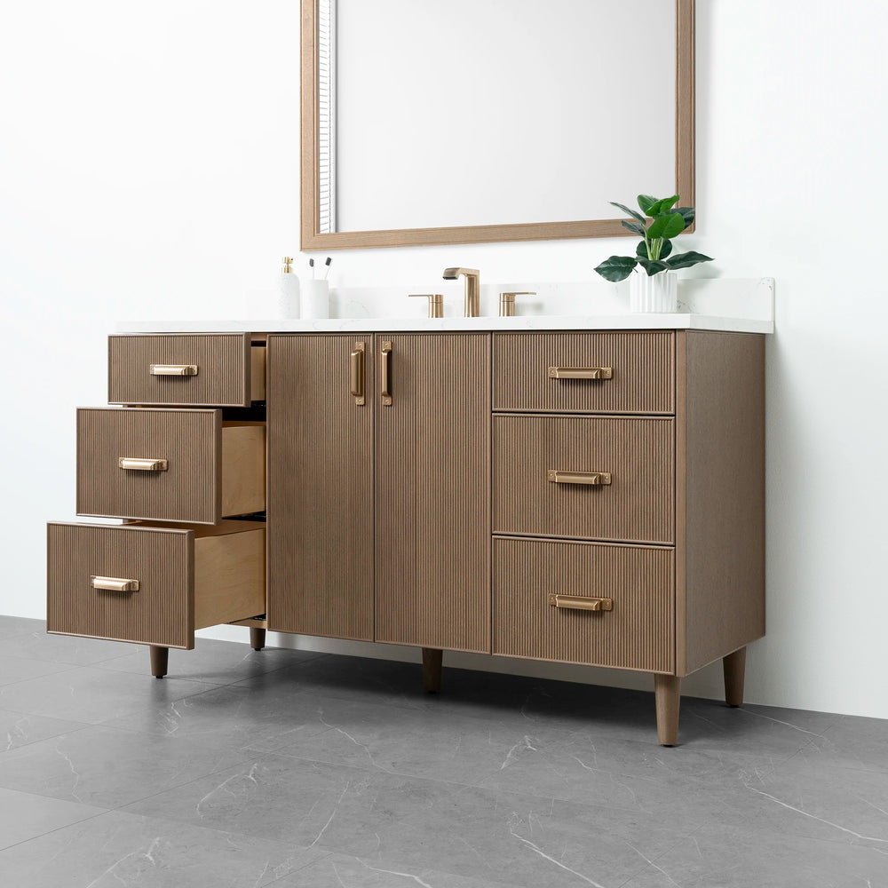 
                  
                    Malibu 60" Almond Coast Bathroom Vanity - Teodor Vanities United States
                  
                