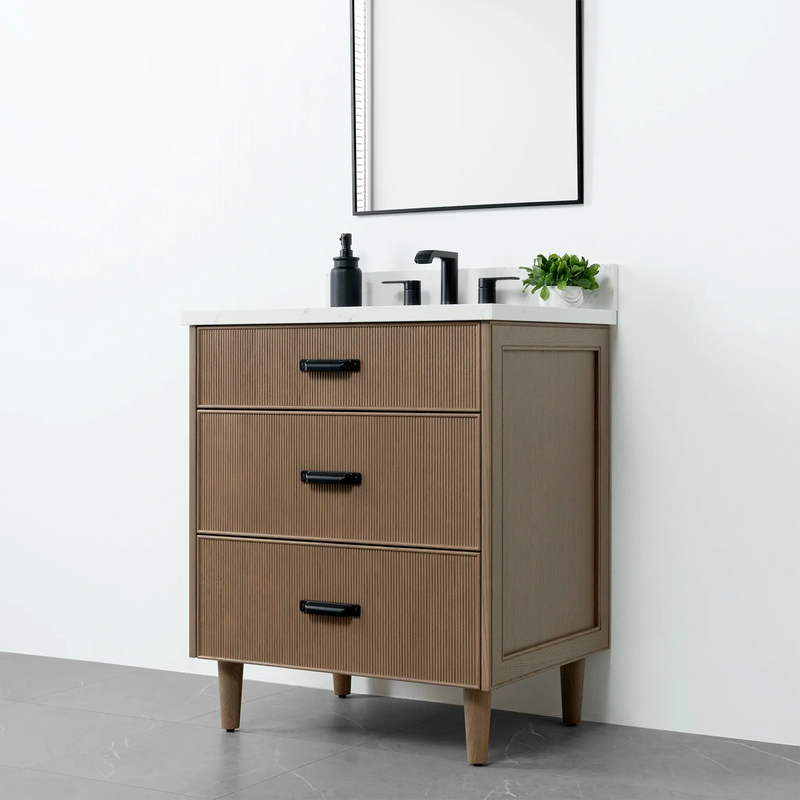 Malibu 30" Almond Coast Bathroom Vanity - Teodor Vanities United States