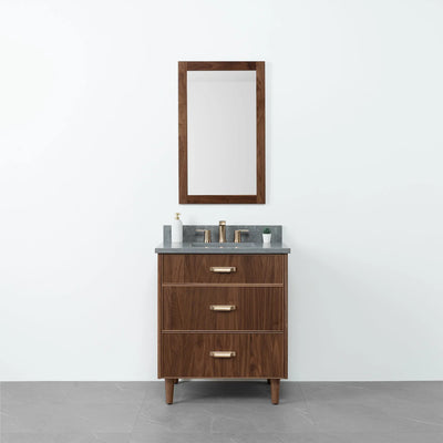 Malibu 30" American Black Walnut Bathroom Vanity - Teodor Vanities United States