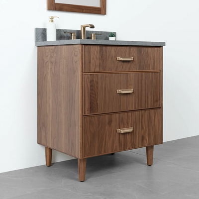 Malibu 30" American Black Walnut Bathroom Vanity - Teodor Vanities United States