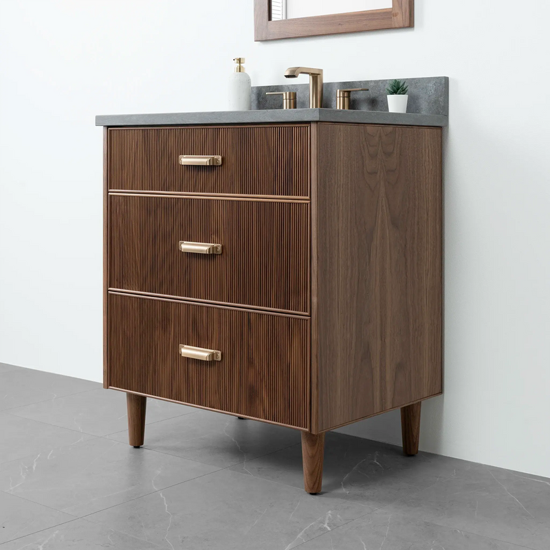 Malibu 30" American Black Walnut Bathroom Vanity - Teodor Vanities United States